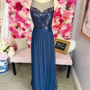 WToo by Watters #556 | Navy Sequin Dress